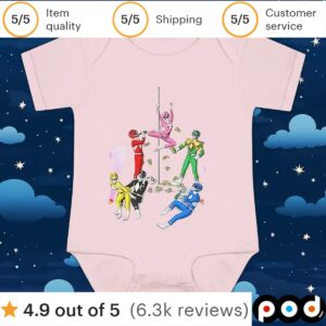 Power Rangers turn up t shirt