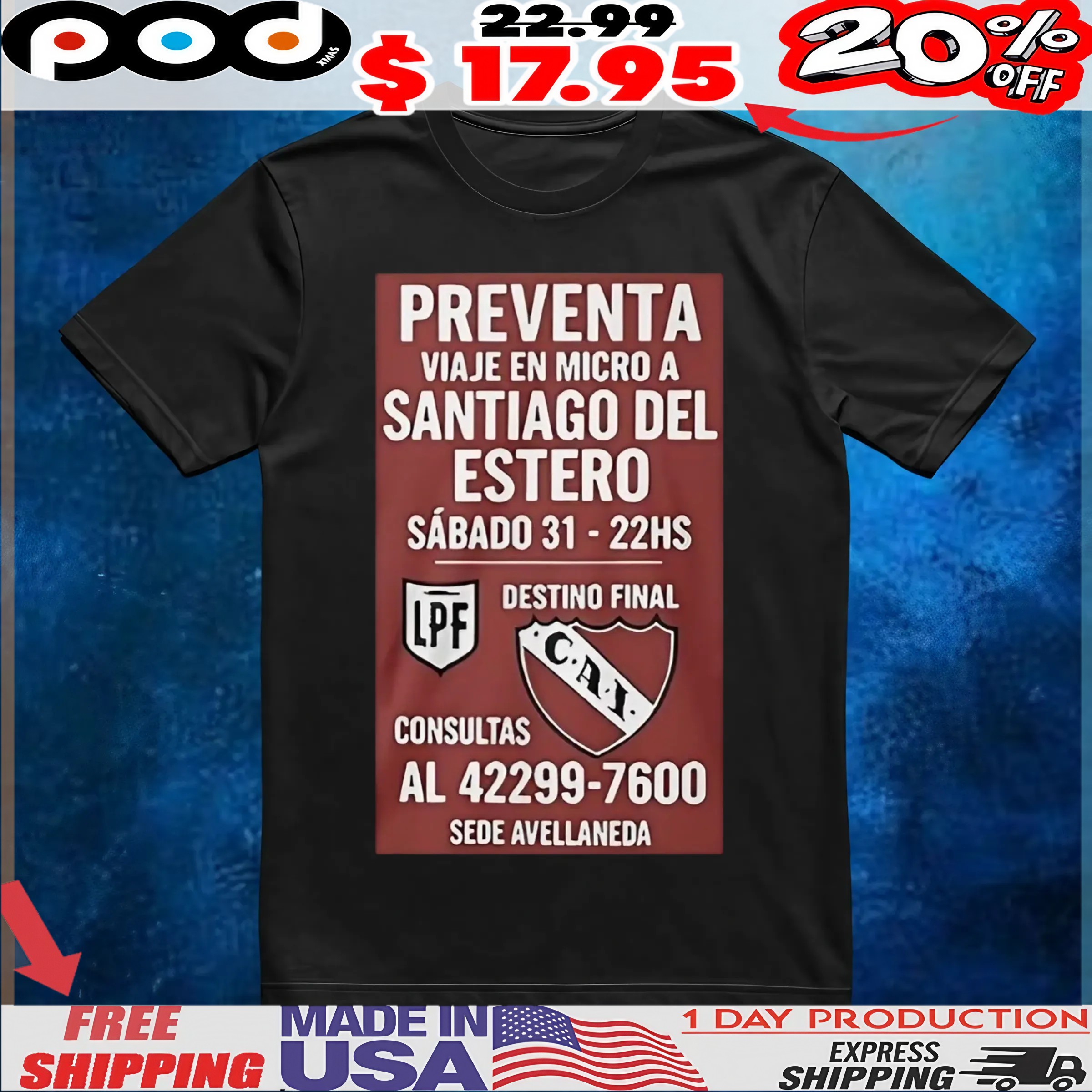 Preventa viaje en micro a santiago del estero t shirt