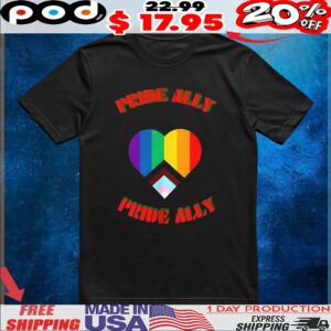 Pride ally LGBTQIA Heart T Shirt