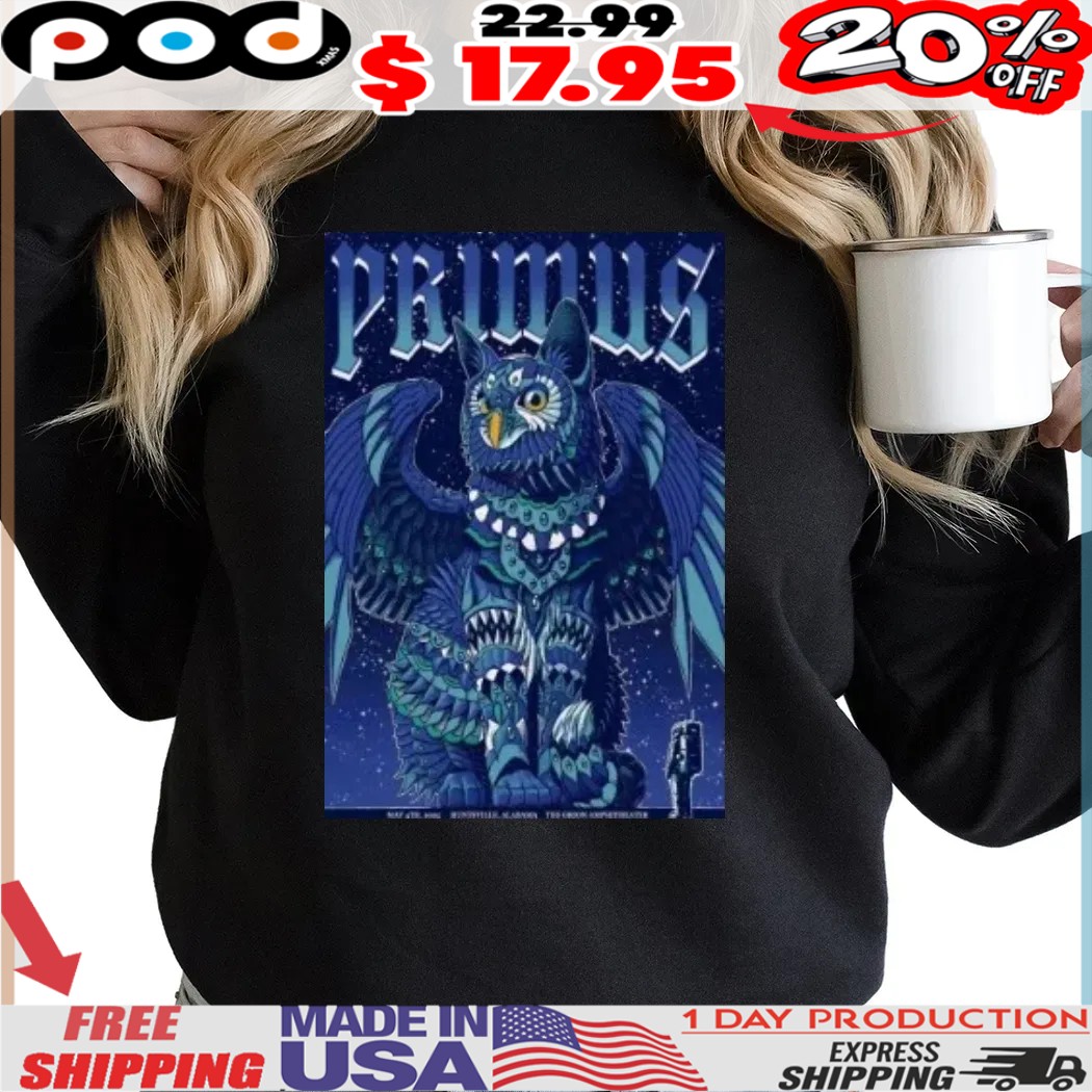 Primus The Orion Amphitheater, Huntsville, AL May 4 2025 Tour Shirt