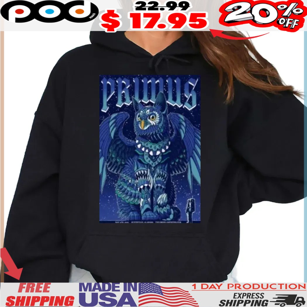Primus The Orion Amphitheater, Huntsville, AL May 4 2025 Tour Shirt