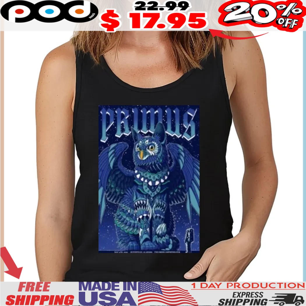 Primus The Orion Amphitheater, Huntsville, AL May 4 2025 Tour Shirt