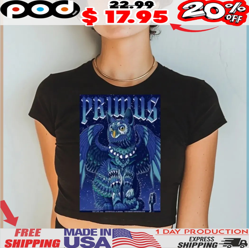 Primus The Orion Amphitheater, Huntsville, AL May 4 2025 Tour Shirt