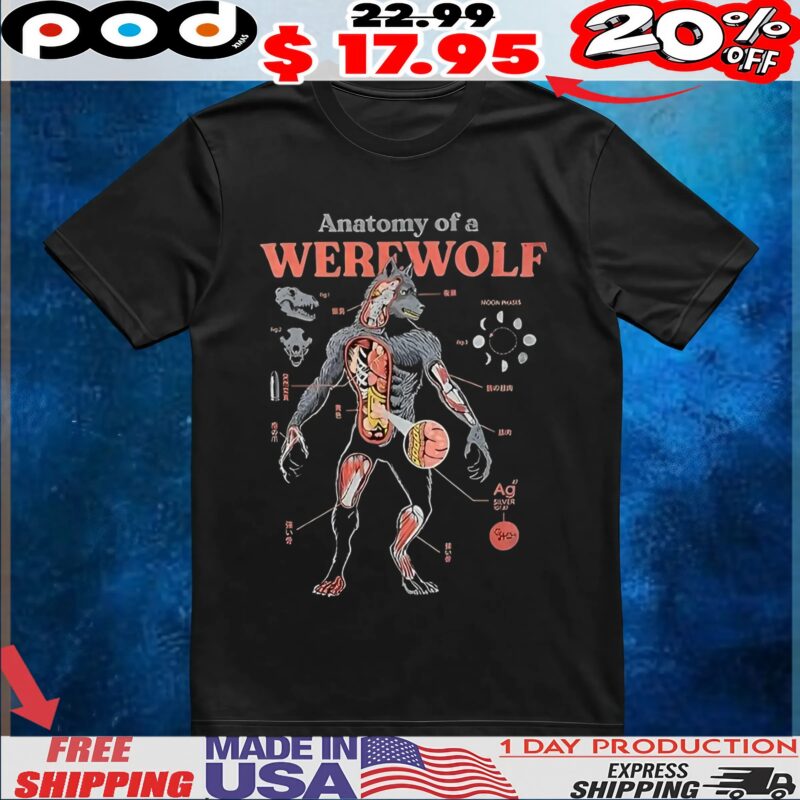 Anatomy of a werewolf t shirt