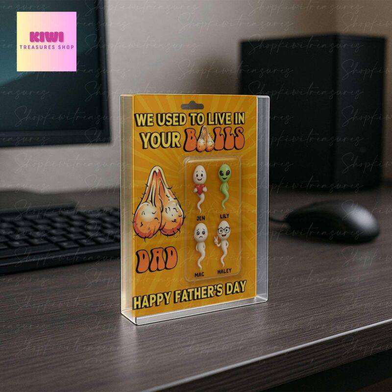 Funny Father's Day I Used to Live in Your Balls Acrylic Block Plaque