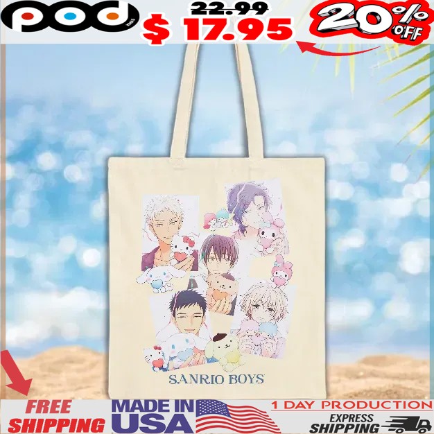 Sanrio Boys Group College T Shirt Sanrio Boys Group College T Shirt