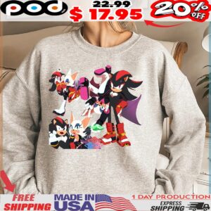 Shadouge Shadow The Hedgehog Rouge The Bat Head Emty Shirt