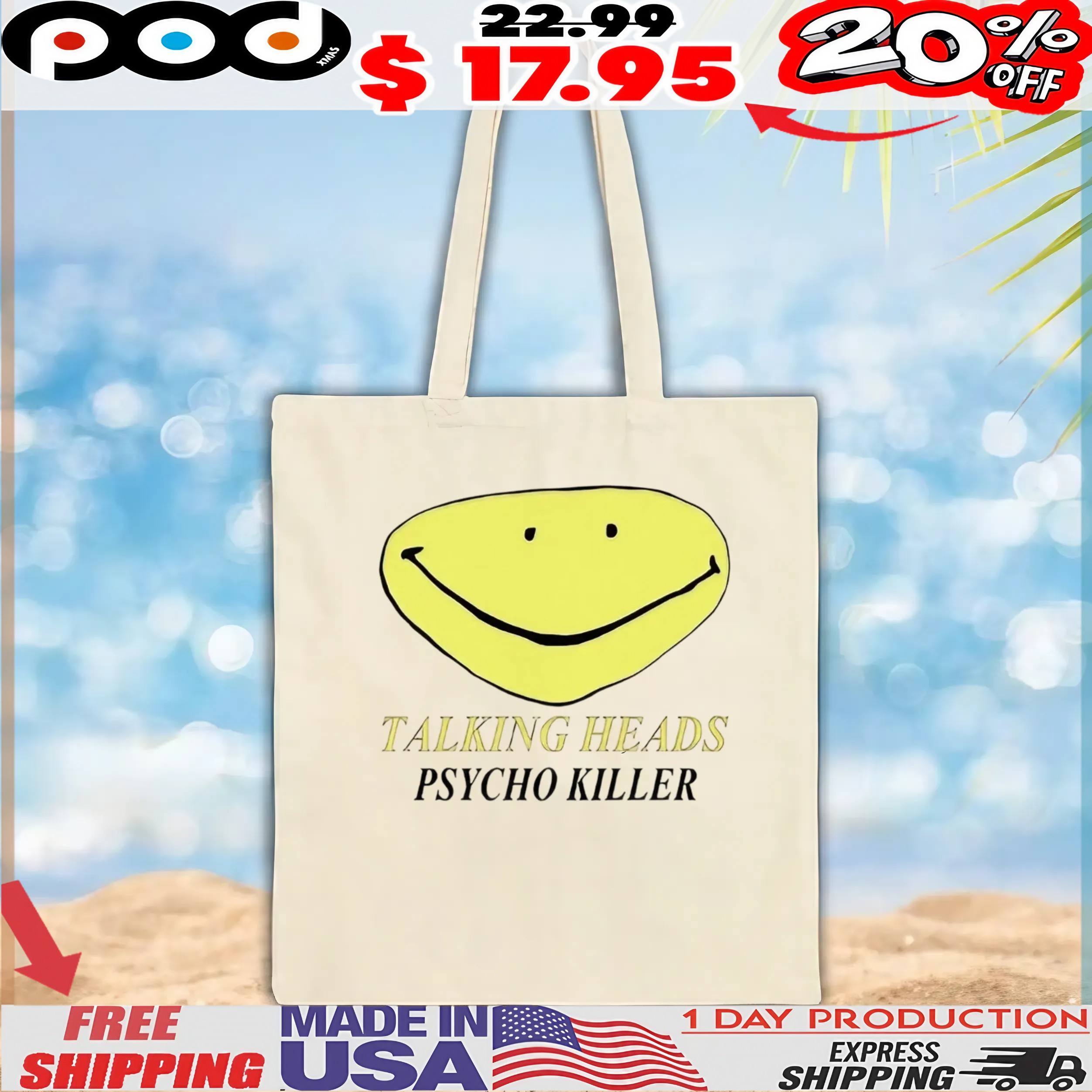 Smiley Face talking heads Psycho Killer t shirt Smiley Face talking heads Psycho Killer t shirt