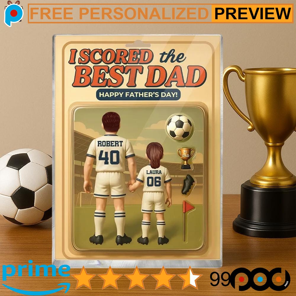 Soccer Dad I Scored The Best Dad Soccer Personalized Father's Day Acrylic Block Plaque Soccer Dad I Scored The Best Dad Soccer Personalized Father's Day Acrylic Block Plaque