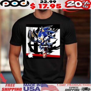 Sonic The Hedgehog You're too Slow Art Shirt