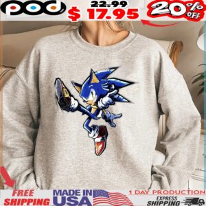 Sonic The Hedgehog You're too Slow Hit Art Shirt