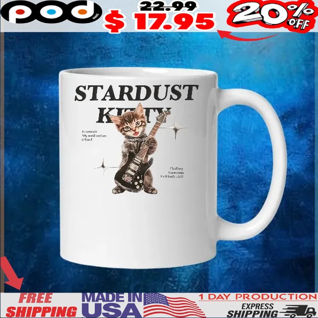 Stardust Kitty I Commit My Soul To Thee, Olord Fluffing Ferocious Full Body Chill T Shirt