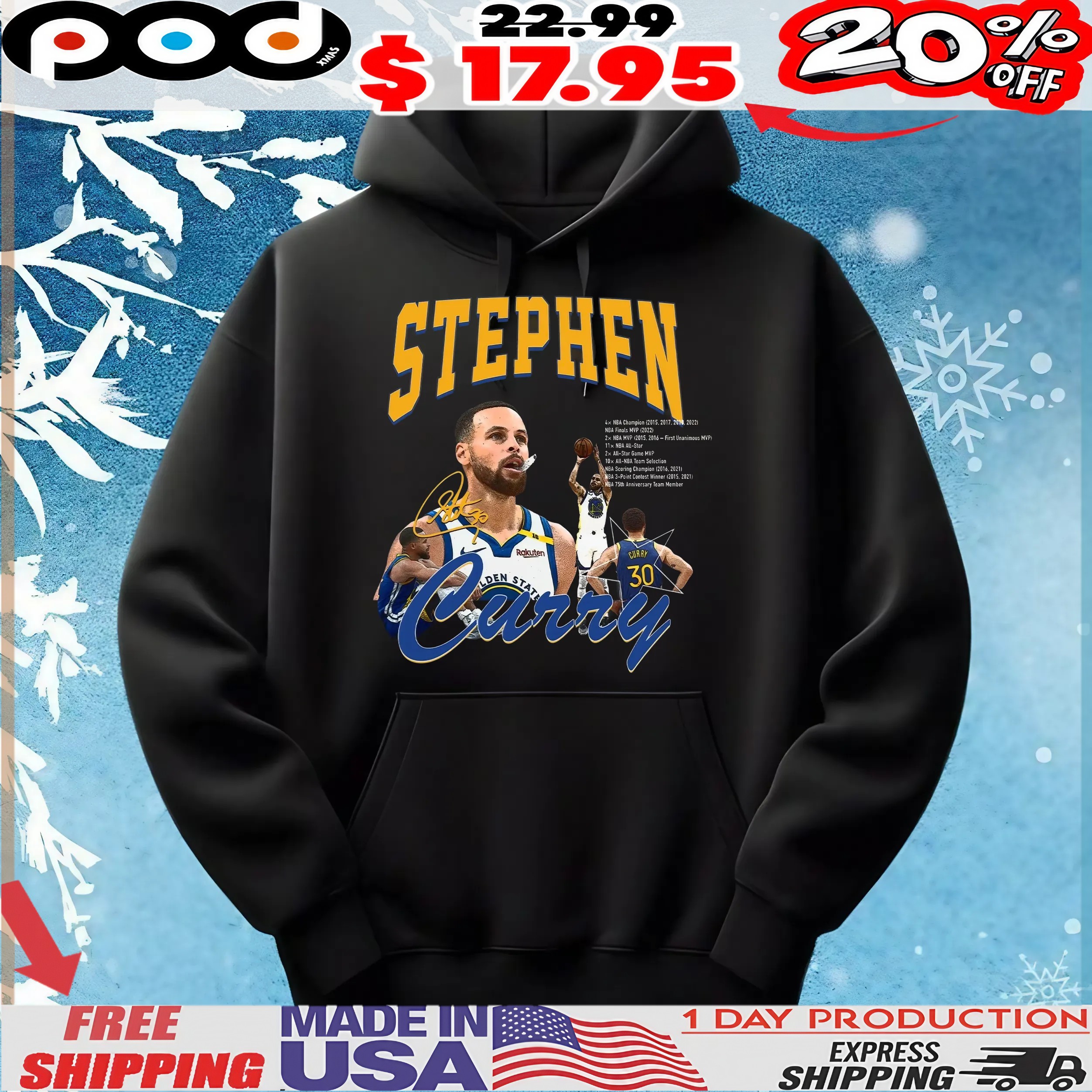 Stephen Curry honors the 3-point king NBA signature collage T Shirt