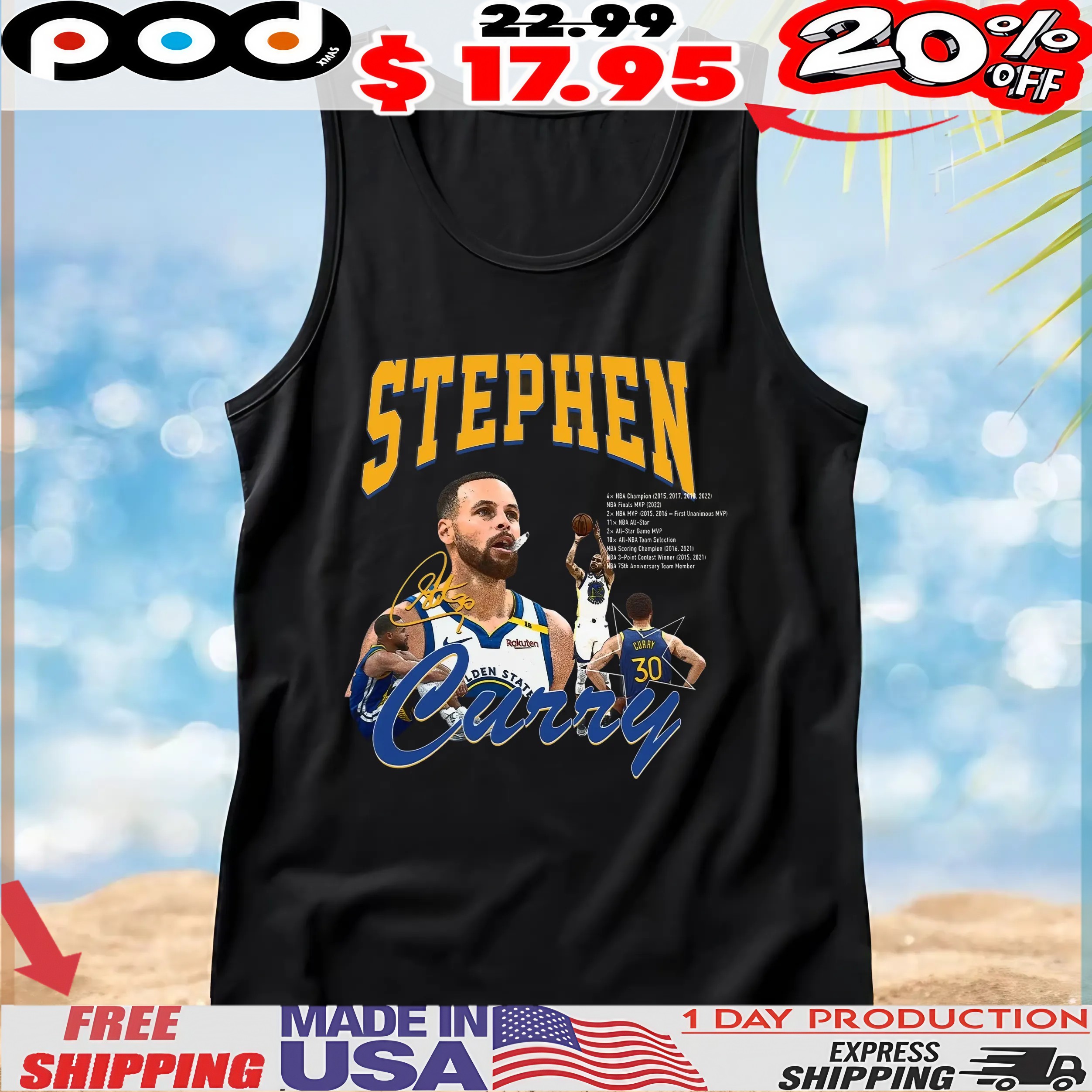 Stephen Curry honors the 3-point king NBA signature collage T Shirt