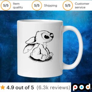 Stitch sitting sketch hand drawn t shirt