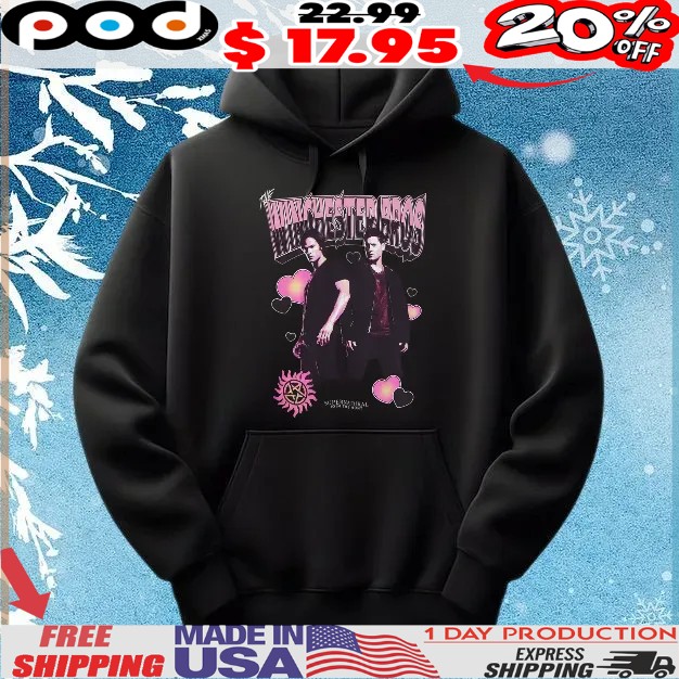 Supernatural Winchester Bros Portrait Hearts T Shirt Supernatural Winchester Bros Portrait Hearts T Shirt