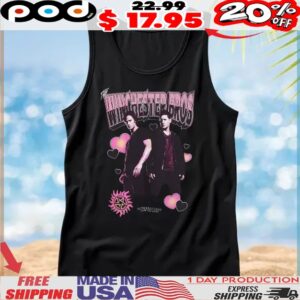 Supernatural Winchester Bros Portrait Hearts T Shirt