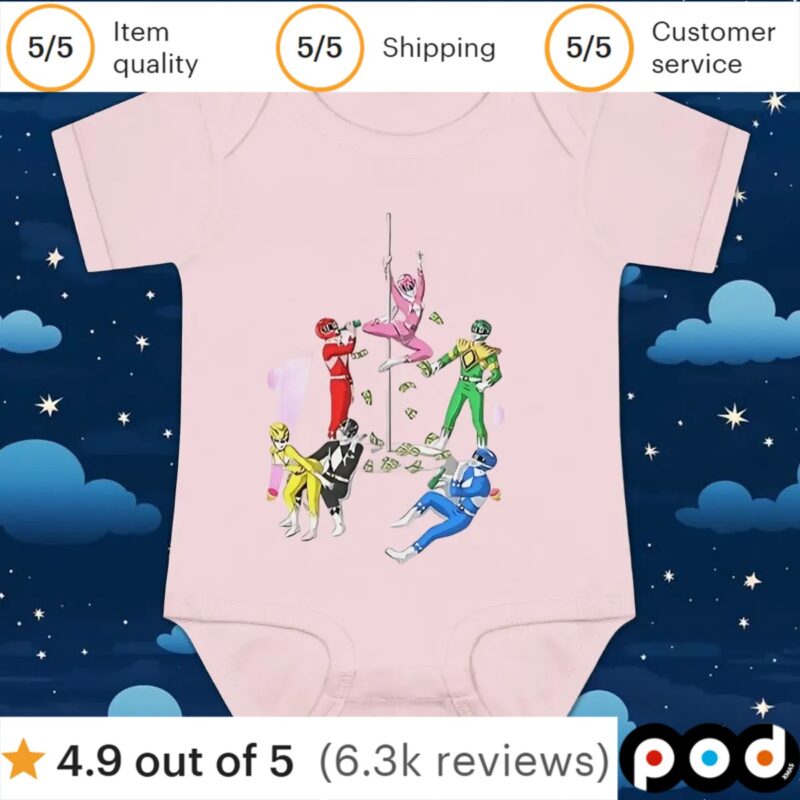 Power Rangers turn up t shirt