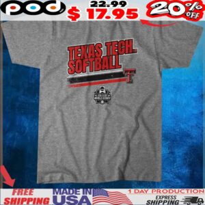 Texas Tech Softball Women's College World Series Stripe T Shirt