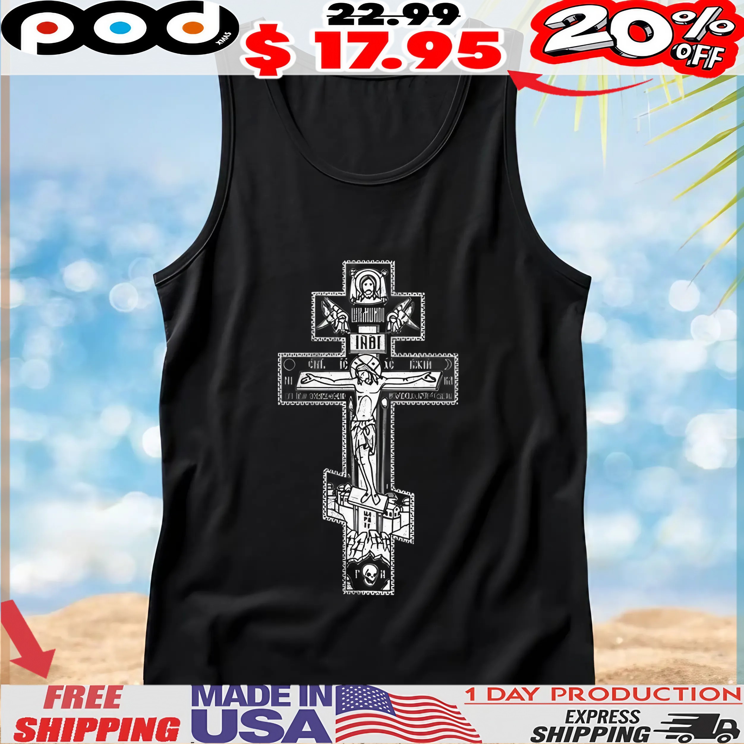 The Lilly Gaddis wearing Orthodox Cross t shirt