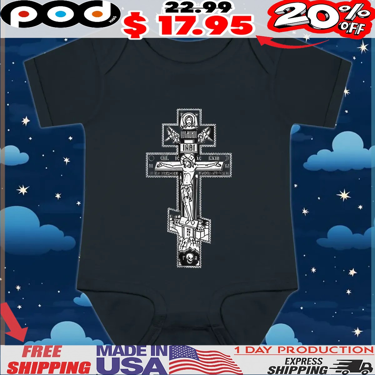 The Lilly Gaddis wearing Orthodox Cross t shirt