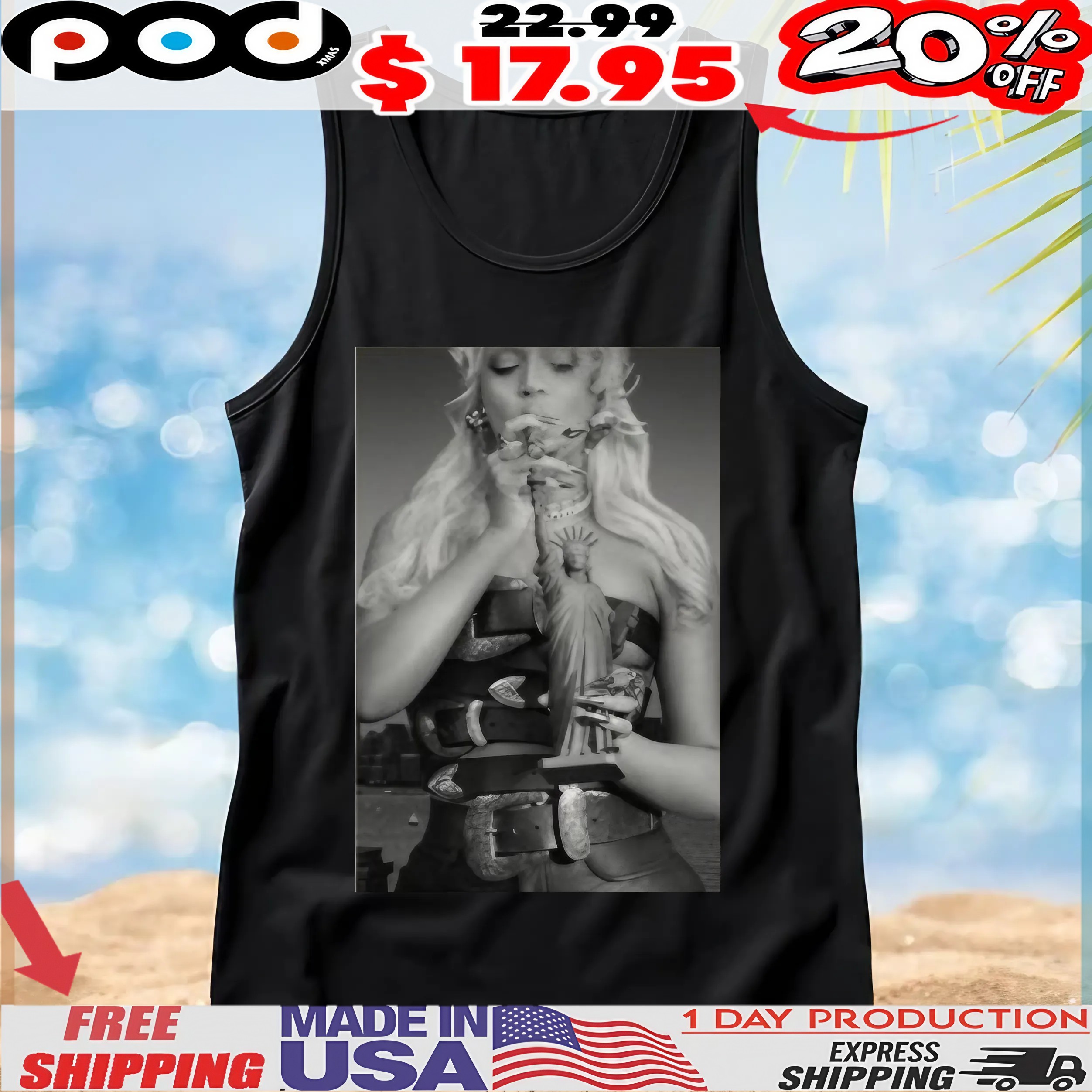 The exclusive New York stylish with the Statue of Liberty T Shirt