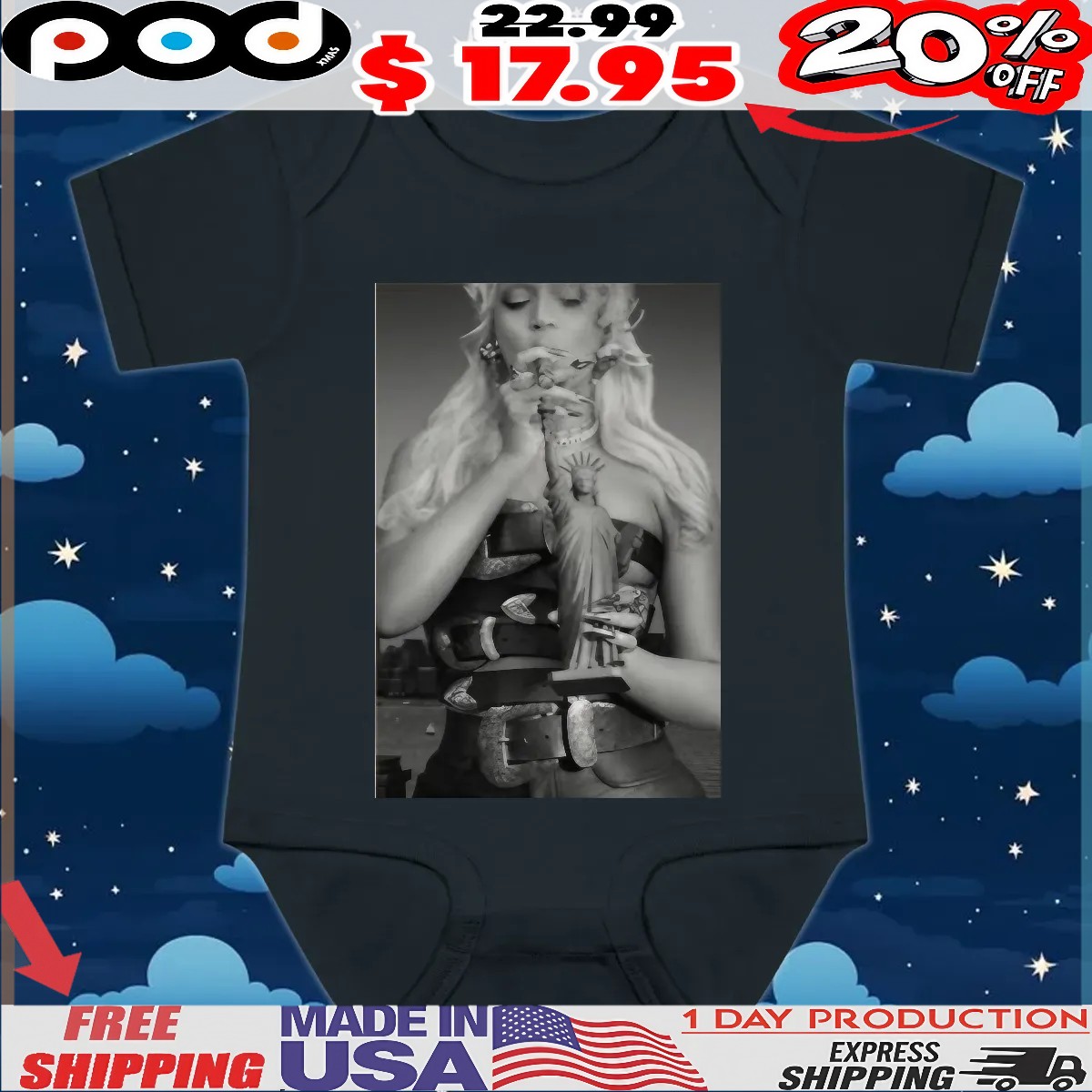 The exclusive New York stylish with the Statue of Liberty T Shirt