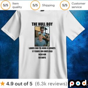 The hill boy lands end to John O’groats 17 years 106 days old 1438 km 58 days t shirt