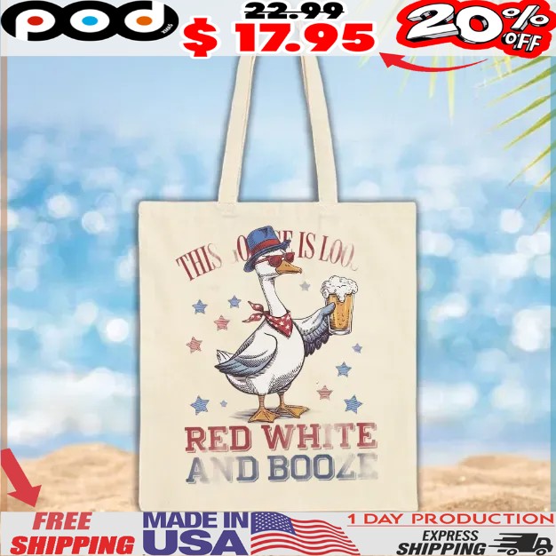 This Goose Is Loose Red White and Booze 4th of July Goose USA Drinking Independence Day T Shirt This Goose Is Loose Red White and Booze 4th of July Goose USA Drinking Independence Day T Shirt