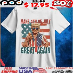 Trump Make 4th Of July Great Again Retro American Independence Day T Shirt