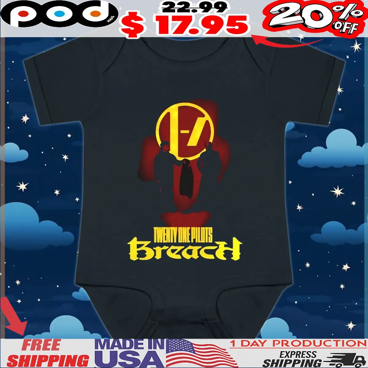 Twenty One Pilots Breach Album 2025 T shirt
