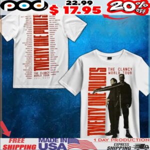 Twenty one pilots The Clancy world tour 2024 2025 T shirt