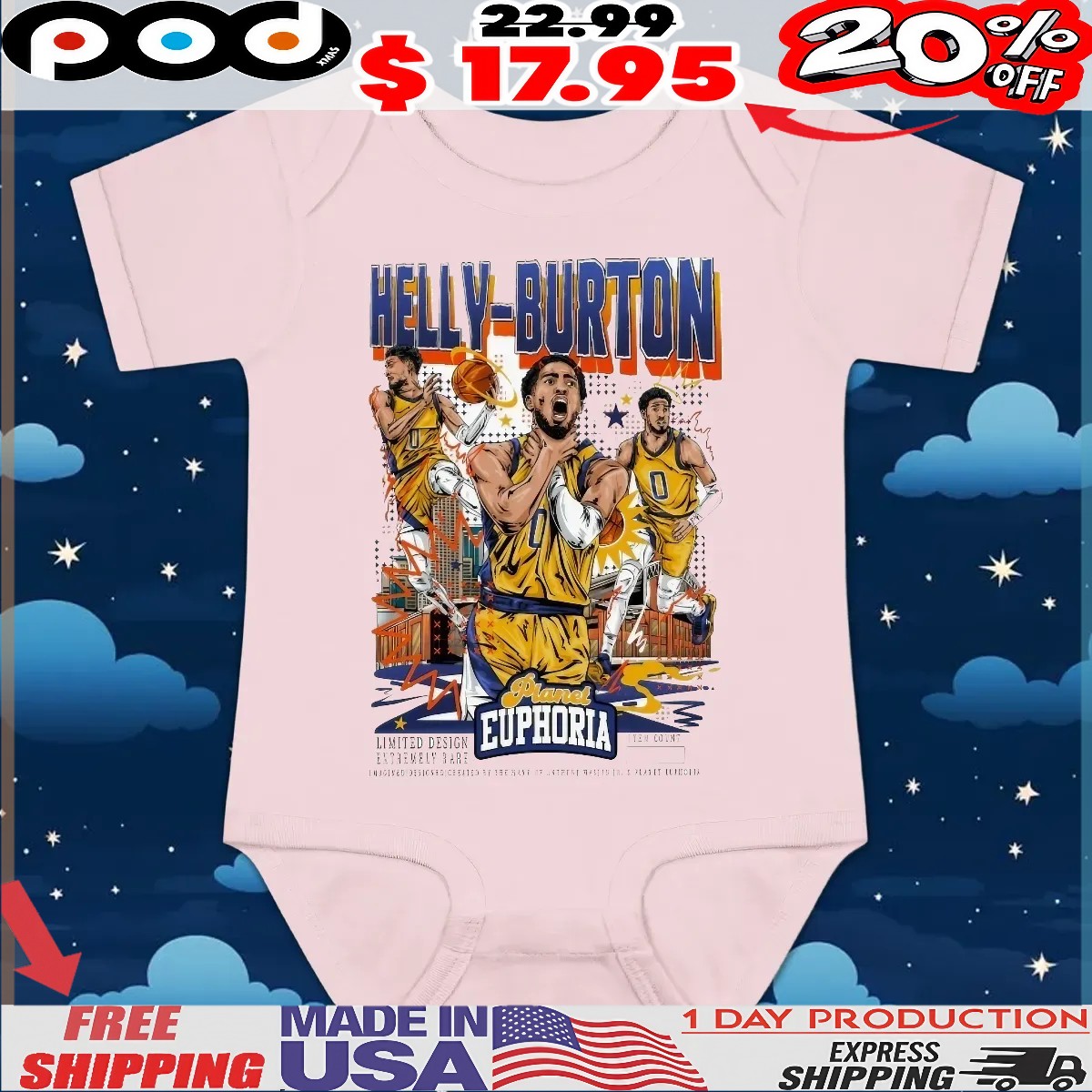 Tyrese Haliburton Helly Burton Choke Planet Euphoria Collage T shirt