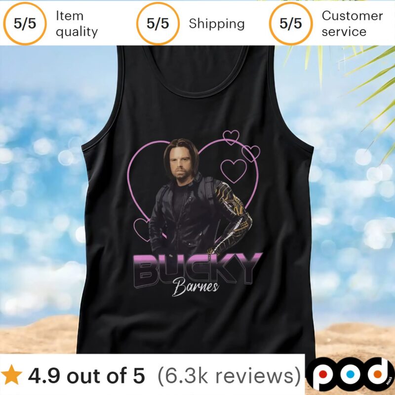 Marvel Thunderbolts Bucky Barnes Hearts T Shirt