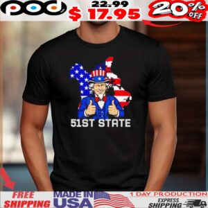 Us Uncle Sam 51st State Independence Day Shirt