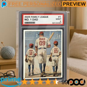 Vintage Baseball No 1 Dad Man And Kids Father's Day Personalized Acrylic Block Plaque