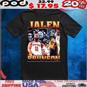 Vintage Jalen Brunson Captain Clutch New York Basketball College NY Knicks T Shirt