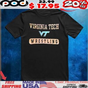 Virginia Tech Wrestling VT logo t shirt