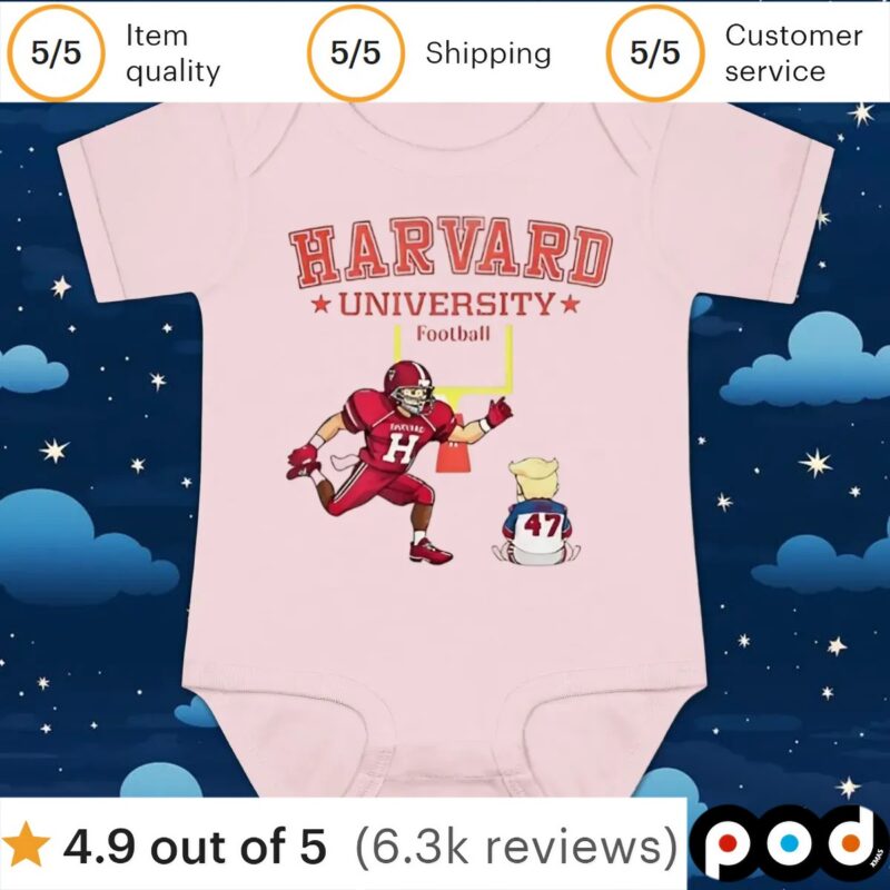 Harvard University football Trump t shirt