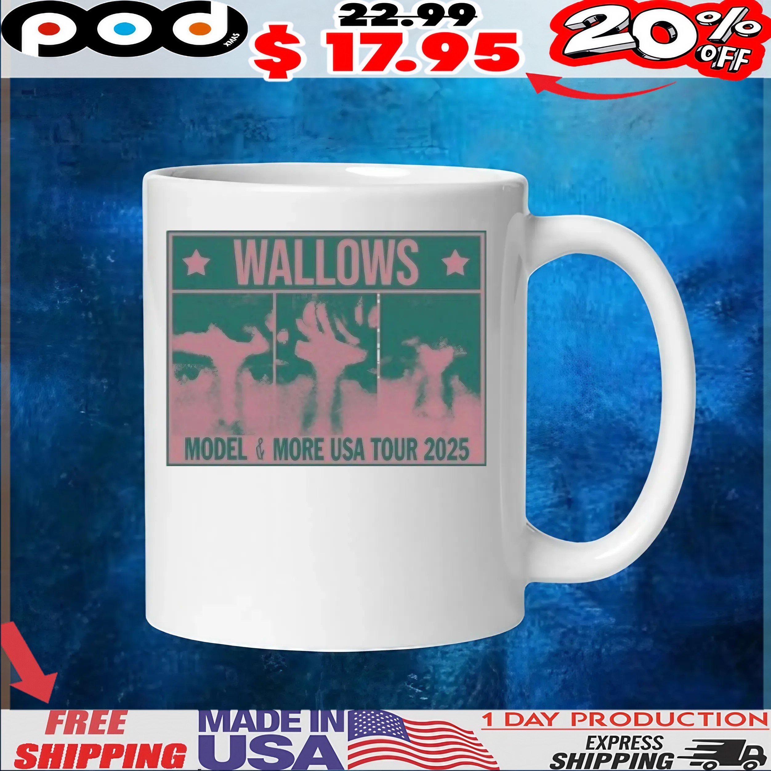 Wallows Info Wallows Model and More Usa Tour 2025 T shirt