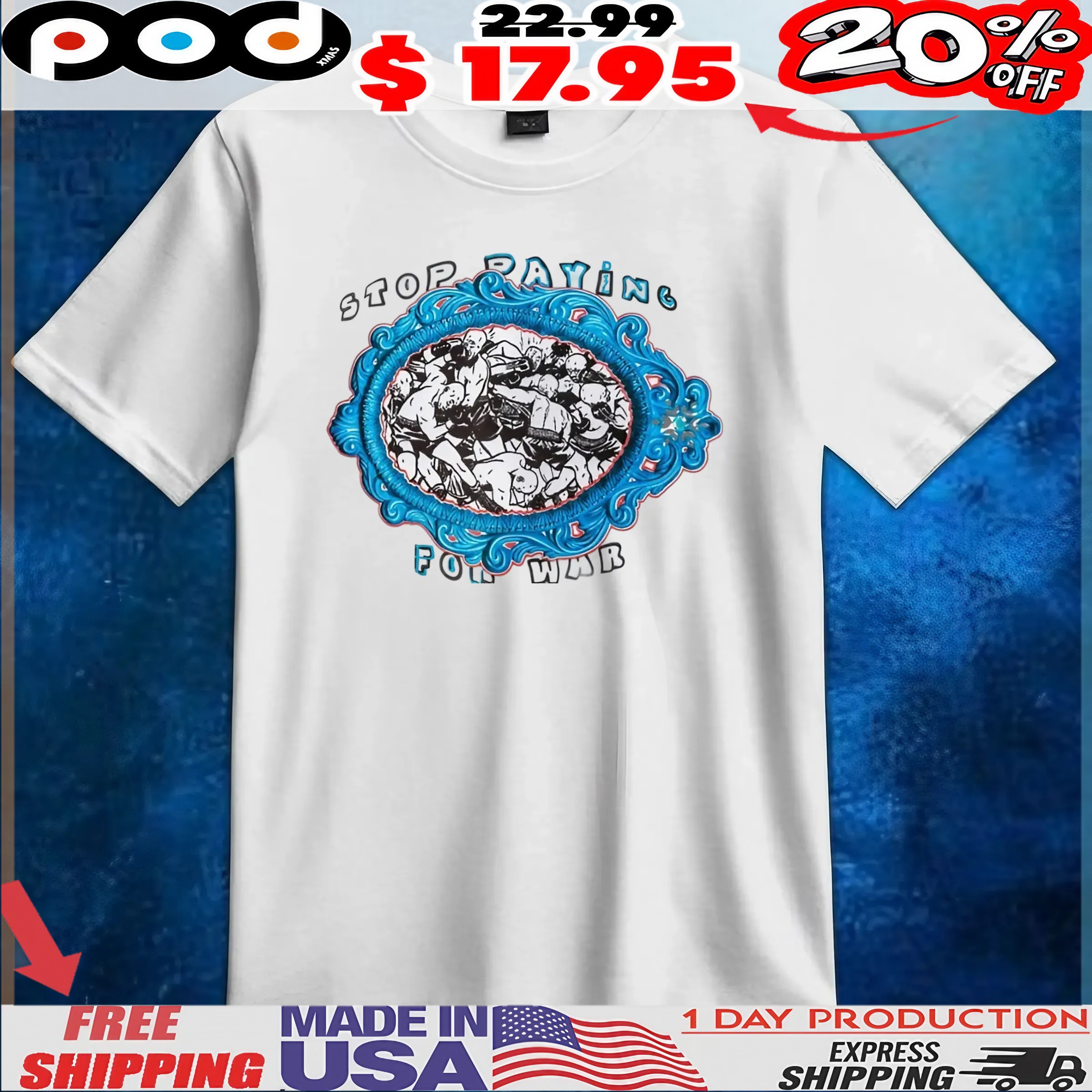 Warrior Warning Stop Pray For War T Shirt Warrior Warning Stop Pray For War T Shirt