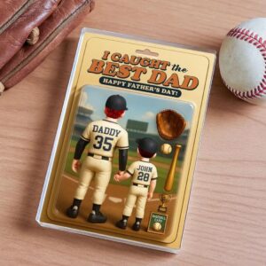 We Caught the Best Dad Baseball Father's Day Personalized Acrylic Block Plaque