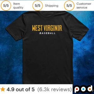 West Virginia Baseball Logo Stack T Shirt