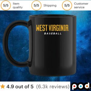 West Virginia Baseball Logo Stack T Shirt