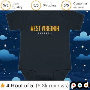West Virginia Baseball Logo Stack T Shirt