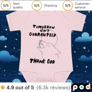 Wolf Tomorrow isn’t guaranteed thank God t shirt