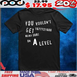 You Wouldn’t Get 1677721600 Mana Orbs On A Level T shirt