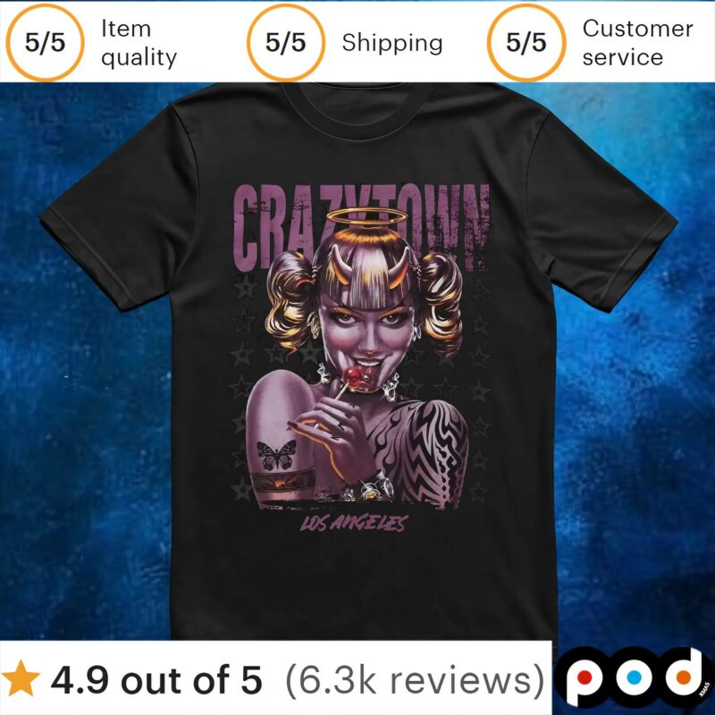 Crazy Town Devil Los Angeles T Shirt