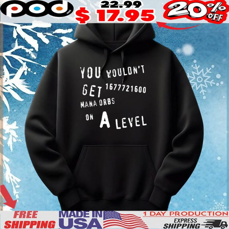 You Wouldn’t Get 1677721600 Mana Orbs On A Level T shirt