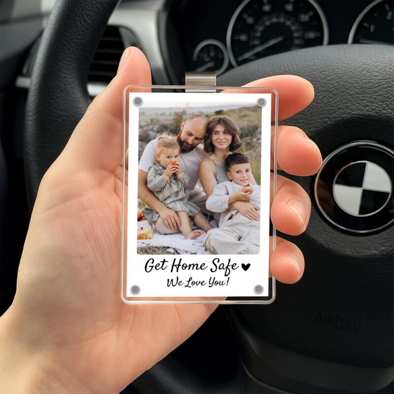 Father's Day Gift Personalized PHOTO INCLUDED Dad Car Visor Clip